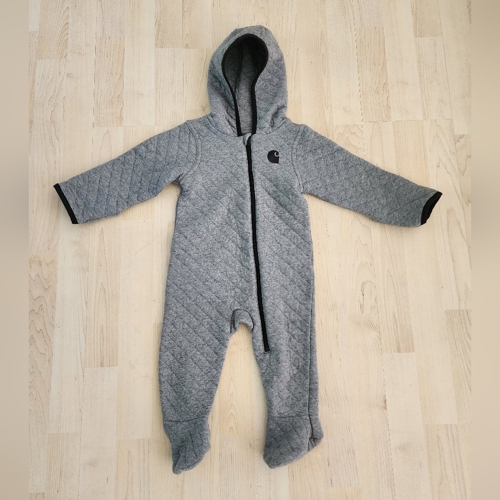 Carhartt quilted Infant Coverall Gray size 9 months